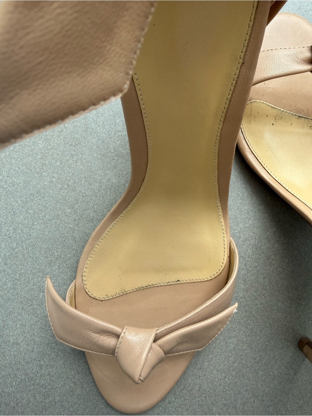 Alexandre Birman Beige Knot Ankle-Strap Stiletto Sandals - Picture 5 of 9